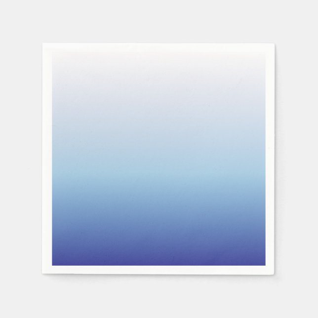 Serviette En Papier Dégradé Ombre Bleu (Devant)