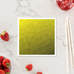 Serviette En Papier Dégradé ombré foncé jaune motif de maille géométri