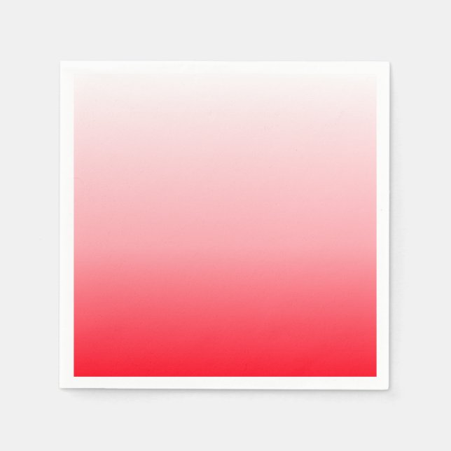 Serviette En Papier Dégradé Ombré Rose Rouge (Devant)