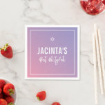 Serviette En Papier dégradé rose pourpre bat mitzvah<br><div class="desc">par kat massard >>> WWW.SIMPLYSWEETPAPERIE.COM <<<</div>