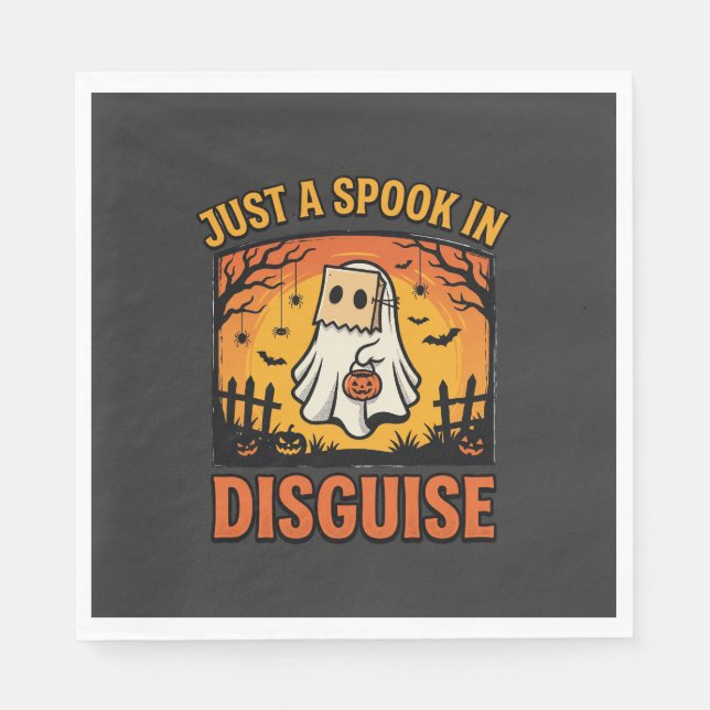 Serviette En Papier Déguisement de fantôme d'Halloween (Devant)