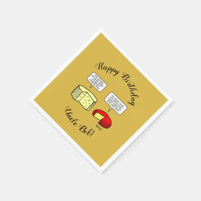 Serviette En Papier Dégustation de fromages Gouda et Jack (Coin)