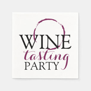 Serviette En Papier Dégustation de vin   Cocktails