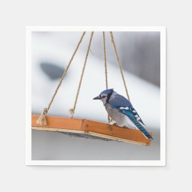 Serviette En Papier Déjeuner Blue Jay (Devant)