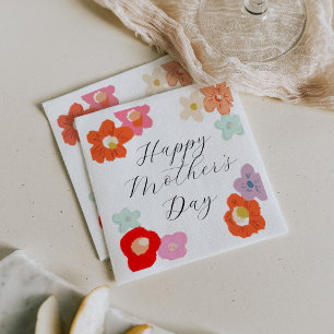 Serviette En Papier Déjeuner Brunch Fête de la Fête des Mères Floral L