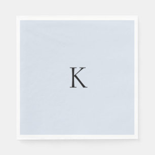 Serviette En Papier Déjeuner initial Dusty Blue Custom