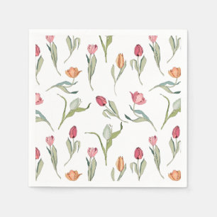 Serviette En Papier Délicat Fleurs Cutes Tulipes