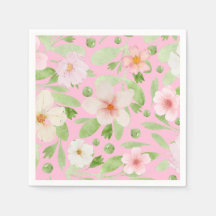 Délicat motif floral rose pastel
