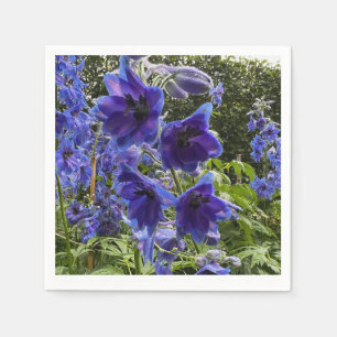 Serviette En Papier Delphinium Bougie - Jardins de Quatre-Vents