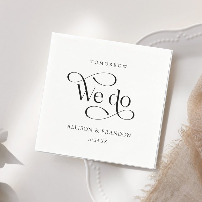 Serviette En Papier Demain Nous Faisons Repas Classique Dîner (Créateur téléchargé)