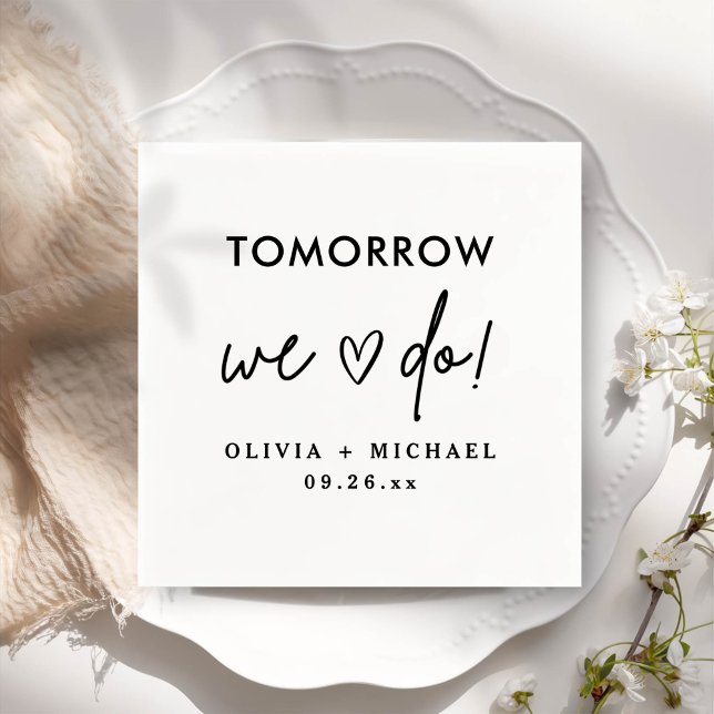 Serviette En Papier Demain Nous Répétons Dîner Serviettes (Créateur téléchargé)