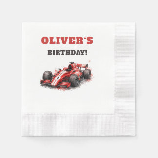 Serviette En Papier Démarrez vos moteurs ! Anniversaire de voiture de