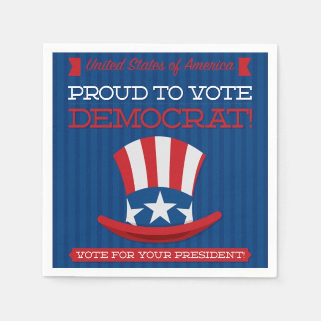 Serviette En Papier Démocrate (Devant)