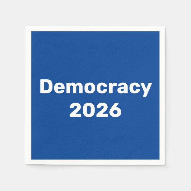 Serviette En Papier Démocratie 2026 Élection de mi-mandat (Devant)