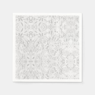 Serviette En Papier Dentelle blanche tombante