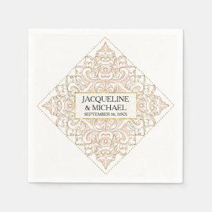 Serviette En Papier Dentelle Doily mouchoir Décor de réception Napkin