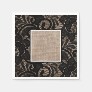 Serviette En Papier Dentelles et serviettes en lin Burlap
