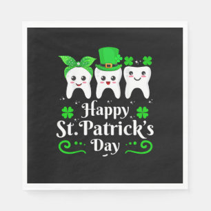Serviette En Papier Dentist Happy Jour de la Saint Patrick Dental Assi