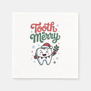 Serviette En Papier Dentiste dentaire - Soin dentaire joyeux Noël Noël