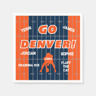 Serviette En Papier Denver Football Famille Papier Napkin
