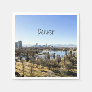 Serviette En Papier Denver Ville et Montagnes Colorado
