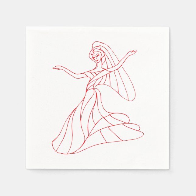 Serviette En Papier Déplacement des serviettes Danseuse (Devant)