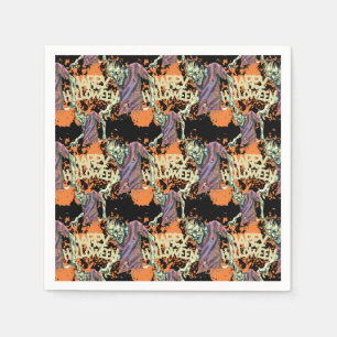 Serviette En Papier Déplaisant Zombies Éffrayant Halloween
