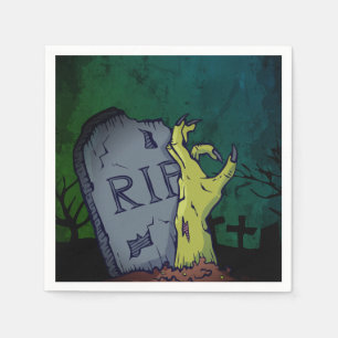 Serviette En Papier Déplaisante Fête d'Halloween Zombie Grave Mains