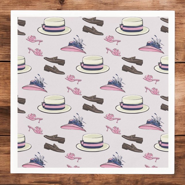Serviette En Papier Derby Fancy Casquettes et chaussures Motif Preppy (Créateur téléchargé)