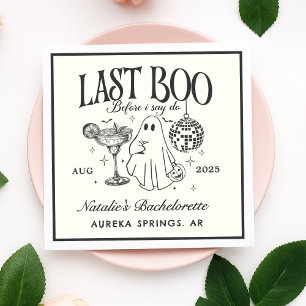 Serviette En Papier Dernier Boo avant de faire Bachelorette Halloween 