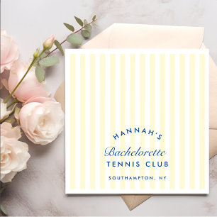 Serviette En Papier Dernier Jaune Rétro Chanter Avant Le Bague Tennis 