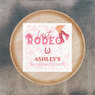 Serviette En Papier Dernier Rodéo Bachelorette Fête Allons-y Filles