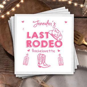 Serviette En Papier Dernier Rodeo Cowgirl Bachelorette Party