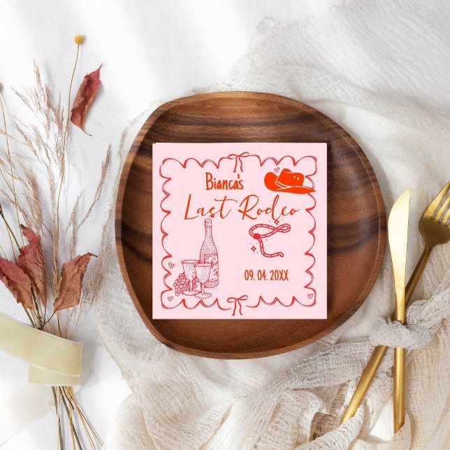 Serviette En Papier Dernier Rodeo Nashville Bachelorette Week-end (Créateur téléchargé)