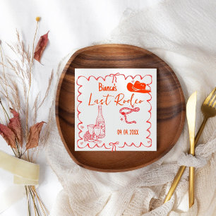 Serviette En Papier Dernier Rodeo Nashville Bachelorette Week-end