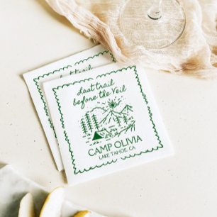 Serviette En Papier Dernier Sentier Avant La Fête De Bachelorette Du V