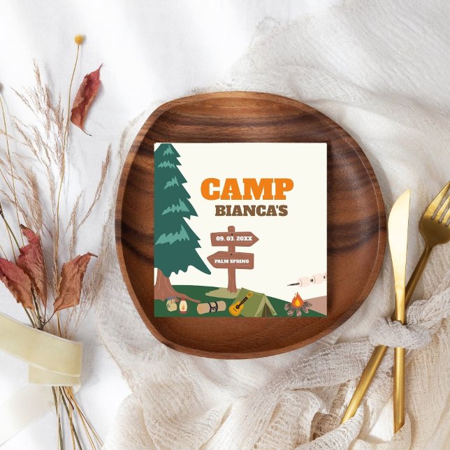 Serviette En Papier Dernier Sentier Avant Le Camp Veil Bachelorette (Créateur téléchargé)