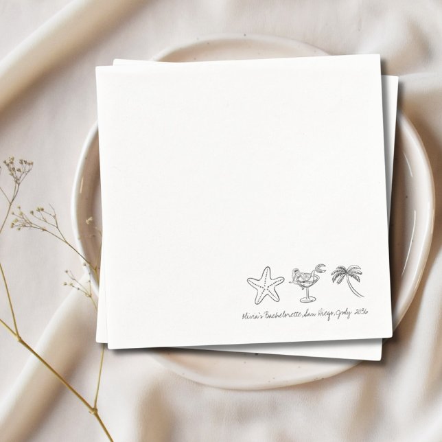 Serviette En Papier Dernier Splash Bachelorette Party Approvisionnemen (Last Splash Bachelorette Party Supply Napkins)