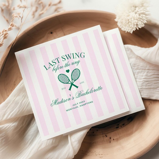 Serviette En Papier Dernier Swing avant la Bague Tennis Rétro Bach (Créateur téléchargé)