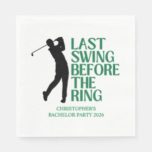 Serviette En Papier Dernier Swing Avant Le Ring Golf Bachelor Party