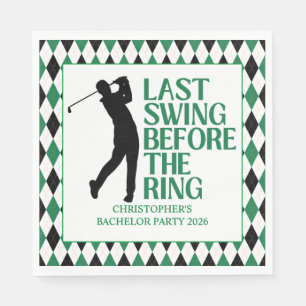 Serviette En Papier Dernier Swing Avant Le Ring Golf Bachelor Party