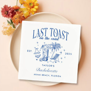 Serviette En Papier Dernier Toast Sur La Côte Beach Bachelorette Party