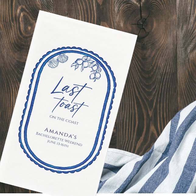 Serviette En Papier Dernier Toast Sur La Côte Beach Bechelorette Week- (Créateur téléchargé)