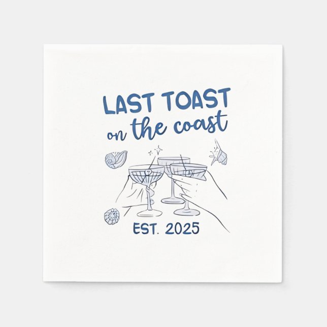 Serviette En Papier Dernier toast sur la Côte Est 2025 (Devant)