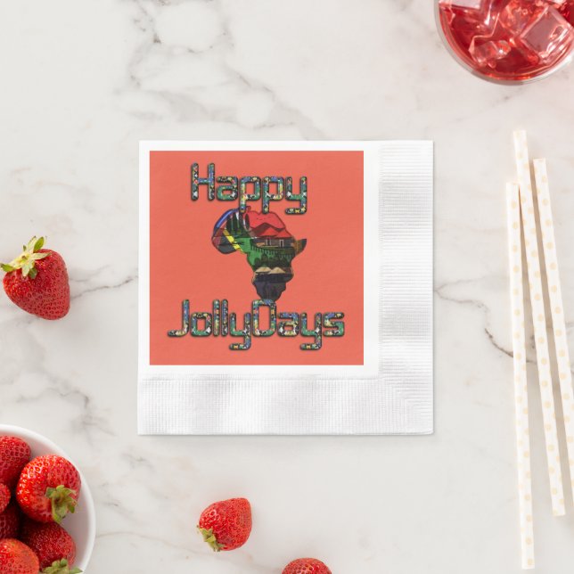 Serviette En Papier Dernière Afrique Noël Occasion spéciale personnali (En situation)