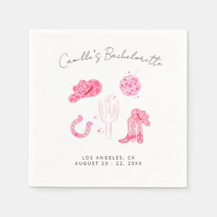 Serviette En Papier Dernière disco Rodeo Bachelorette