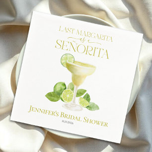 Serviette En Papier Dernière Margarita Comme Une Fête des mariées Seño