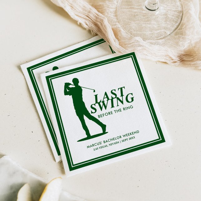Serviette En Papier Dernière swing avant le Bachelor de golf de Ring (Créateur téléchargé)