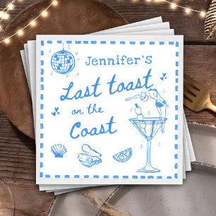 Serviette En Papier Dernière Toast sur la Côte Fête de Bachelorette