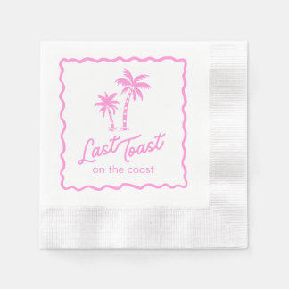Serviette En Papier Dernière Toast sur la Côte Rose Enterrement de Vie